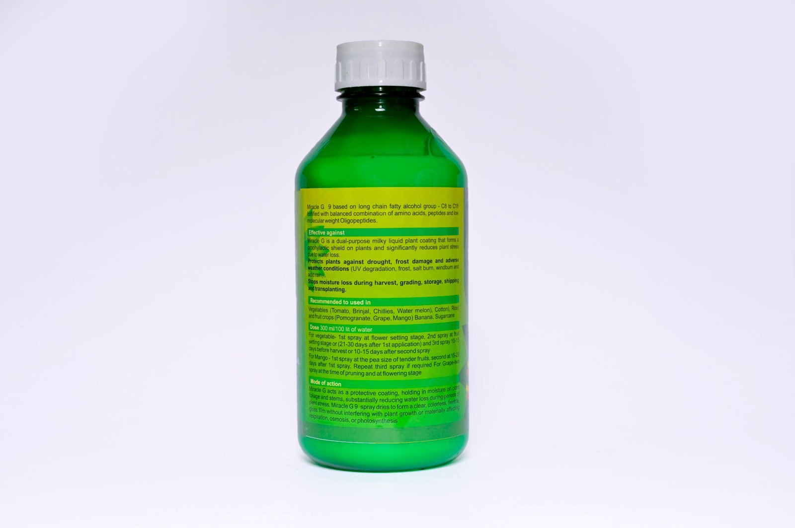 Miracle G9 anti-stress solution for plants